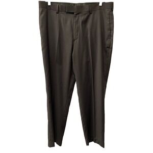Axist NWT Mens size 38x32 Black Flat Front Slim City‎ Pant Business Casual